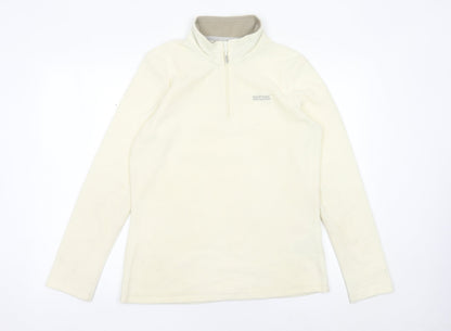 Regatta Women's Ivory Fleece Sweatshirt UK 10 1/2 Zip Outdoor Pullover