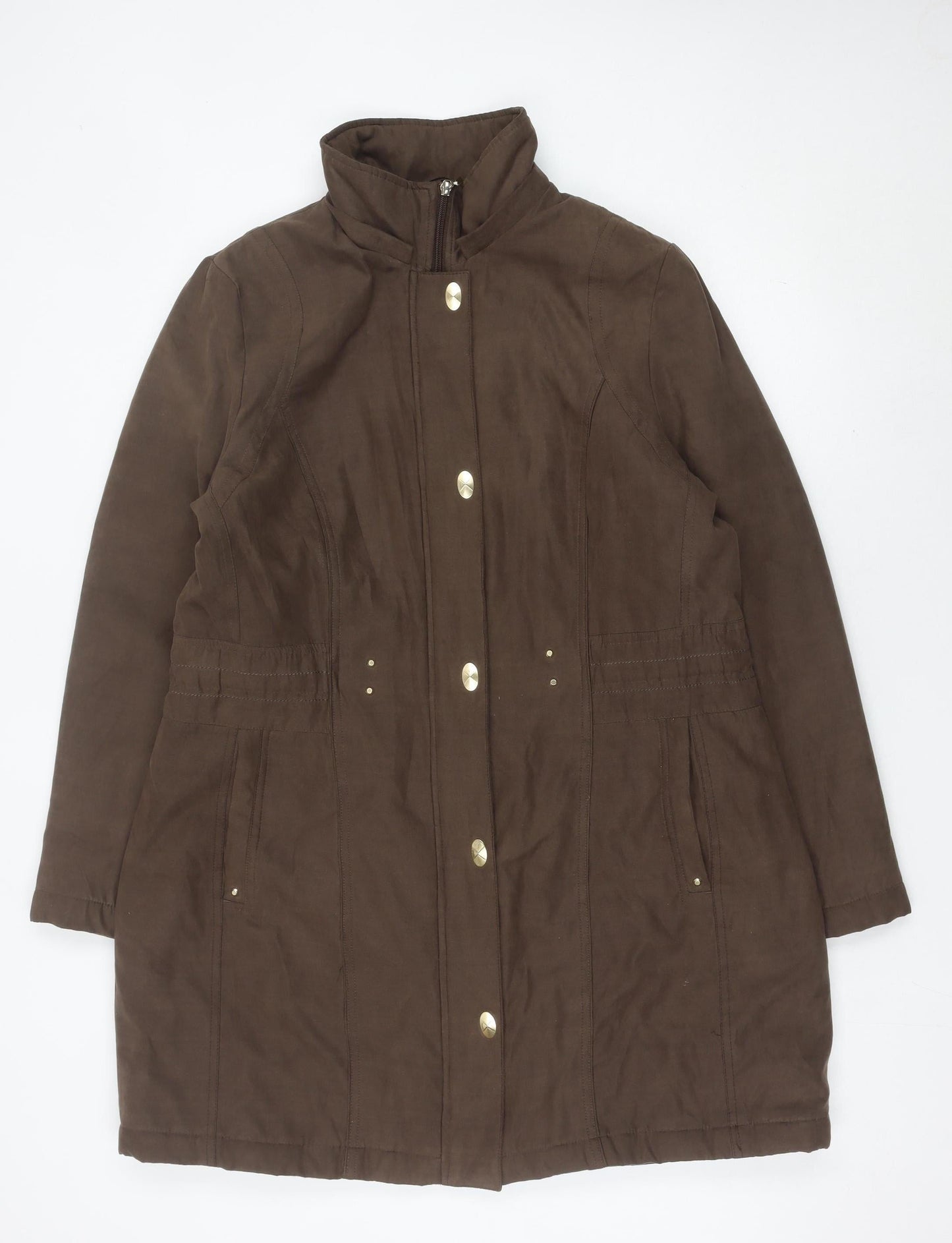 Womens UK Size L Anna Rose Brown Overcoat