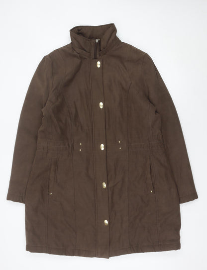 Womens UK Size L Anna Rose Brown Overcoat