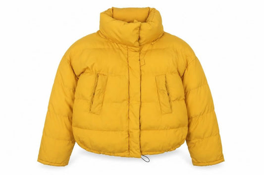 Womens UK Size S Light Before Dark Yellow Puffer Jacket