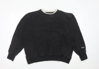 Mens UK Size S Pull&Bear Black Pullover Sweatshirt