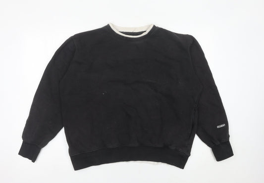 Mens UK Size S Pull&Bear Black Pullover Sweatshirt