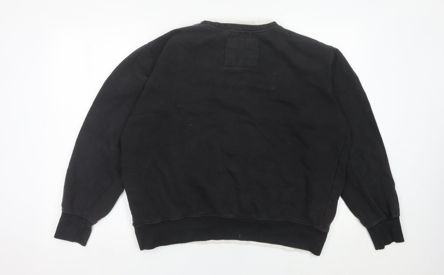 Mens UK Size S Pull&Bear Black Pullover Sweatshirt