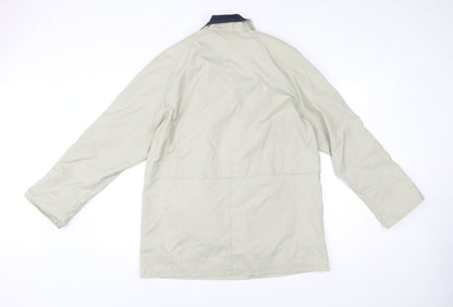 Damart Women’s Beige Mid-Length Rain Coat Size 16 Collared