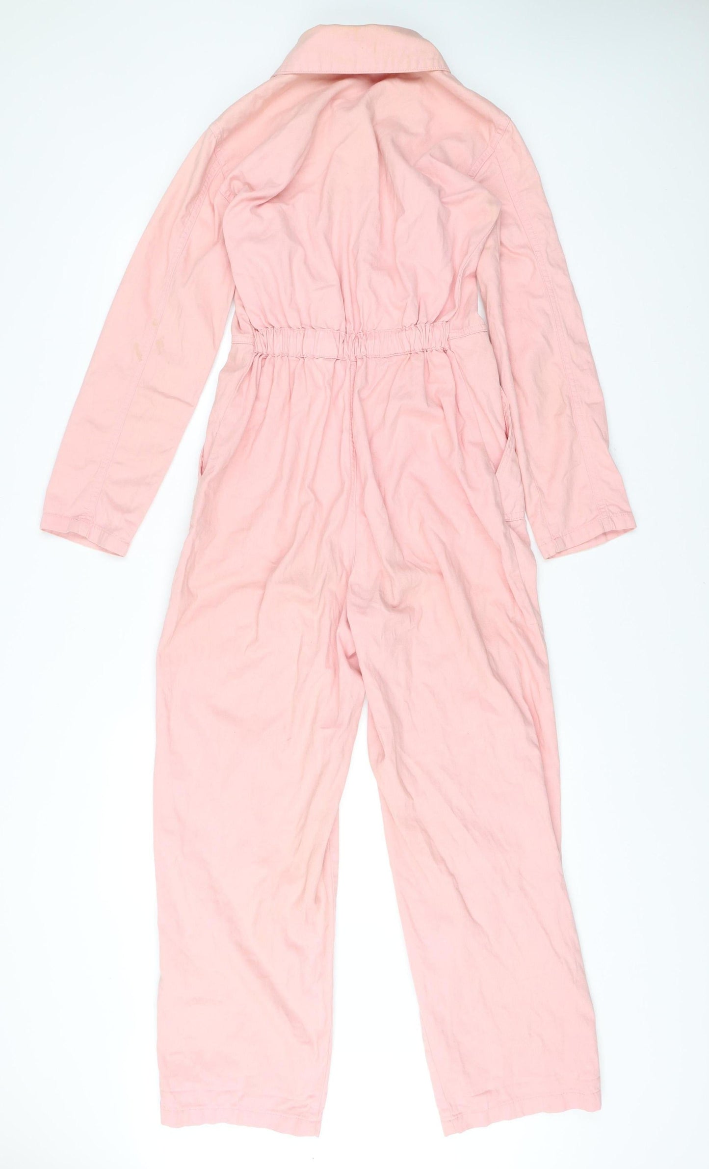 Urban Outfitters Women’s Pink XS Cotton Long Sleeve Jumpsuit