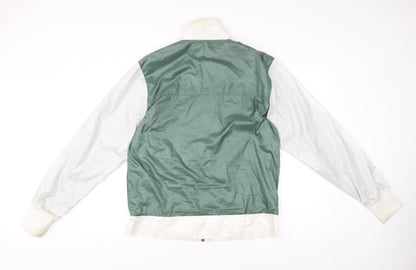 Adidas Men’s Green Track Jacket M Full Zip Polyester Activewear