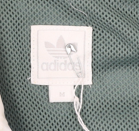 Adidas Men’s Green Track Jacket M Full Zip Polyester Activewear