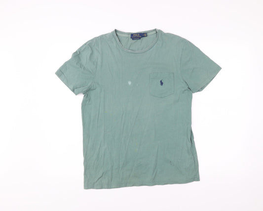 Ralph Lauren Men’s Green Slim Fit Cotton T-Shirt Size M