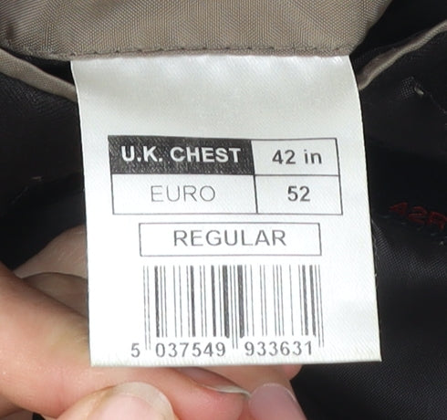 Mens UK Size 42 Burton Regular Black Suit Jacket