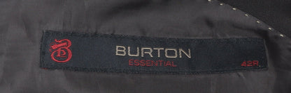 Mens UK Size 42 Burton Regular Black Suit Jacket