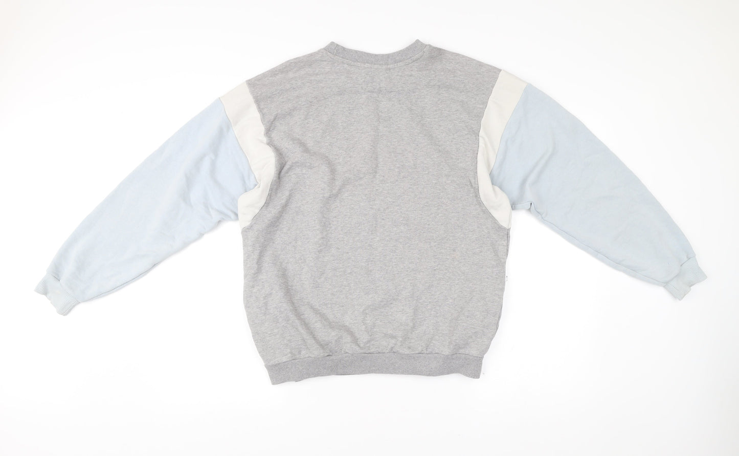 Adidas Womens Grey Sweatshirt UK 14 Logo Pullover Casual