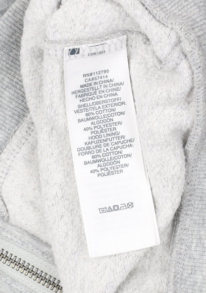 True Religion Mens Grey Full Zip Hoodie L Logo Graphic Sweatshirt