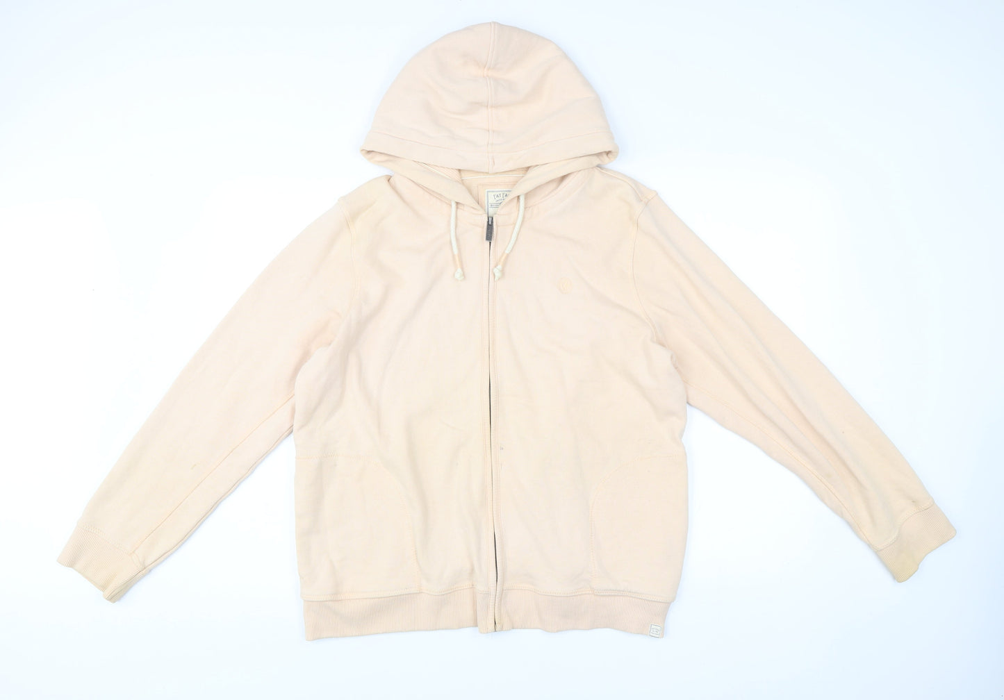 Mens UK Size L Fat Face Beige Full Zip Hoodie