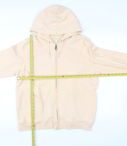 Mens UK Size L Fat Face Beige Full Zip Hoodie