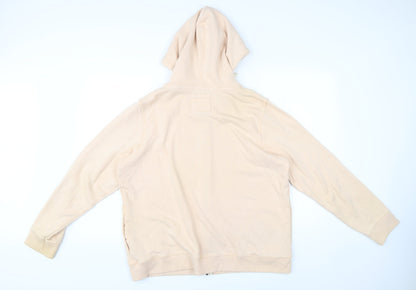 Mens UK Size L Fat Face Beige Full Zip Hoodie