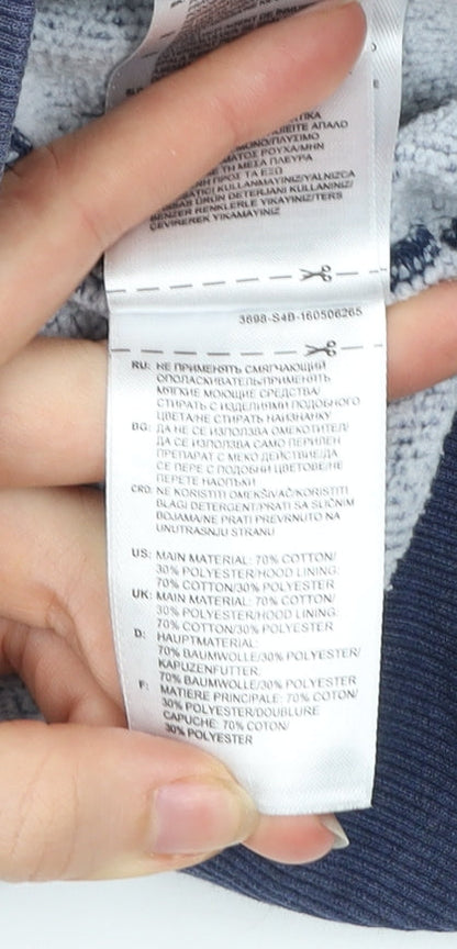 Adidas Men's Blue Pullover Hoodie Size M Regular Fit