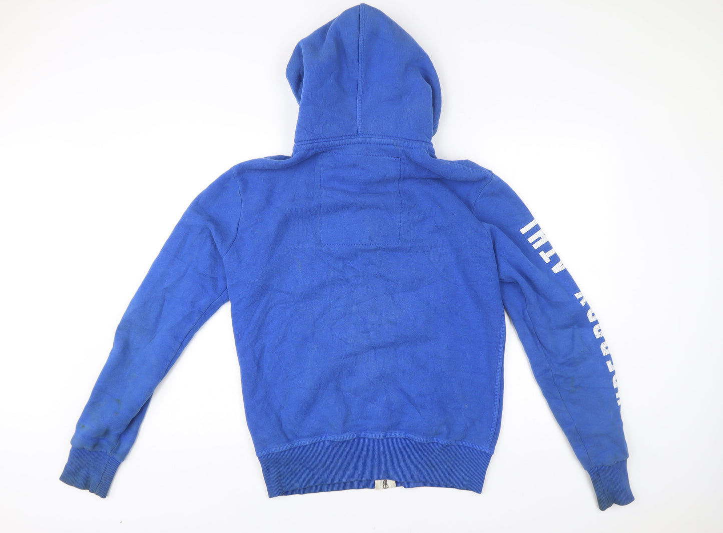 Superdry Men’s Blue Full Zip Hoodie S Logo Athletic Track Field