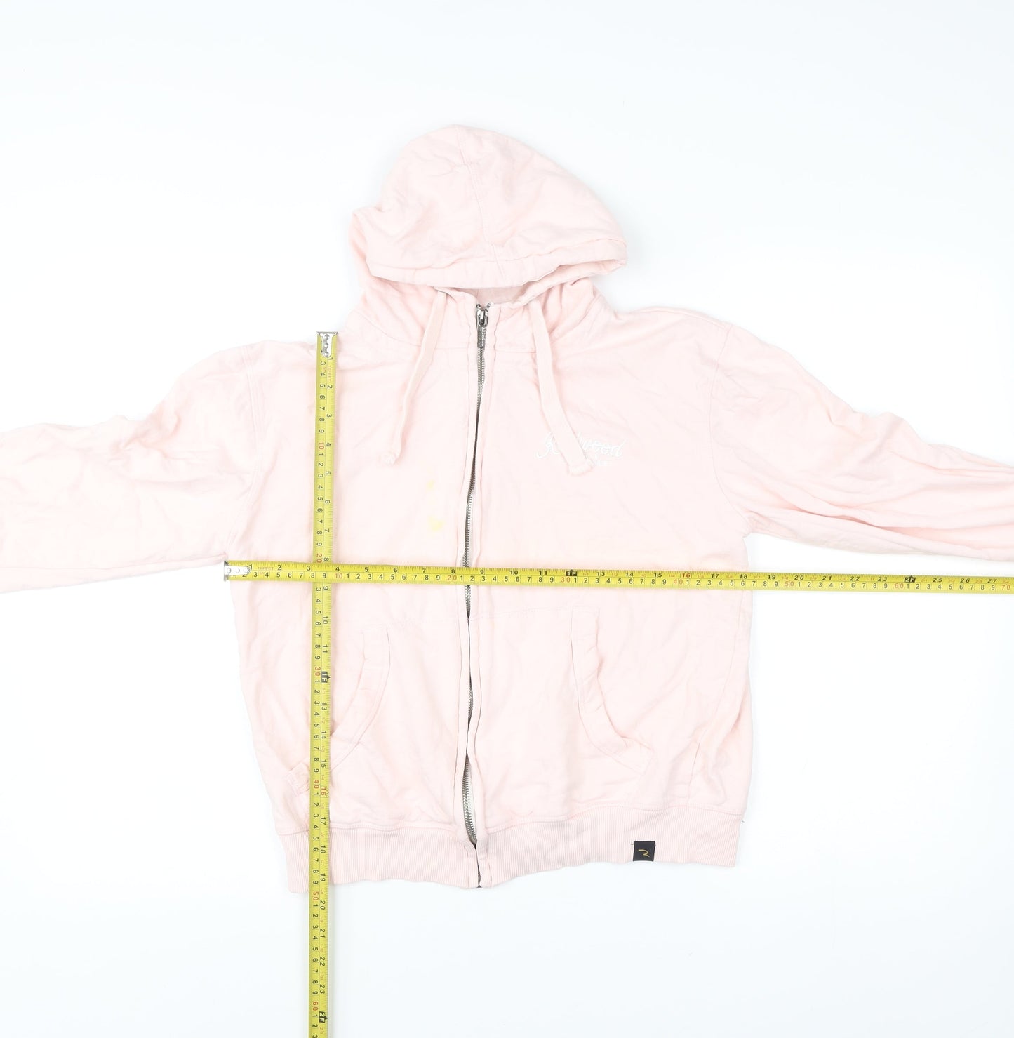 Redwood Women Pink Full Zip Hoodie Size M Cotton Blend