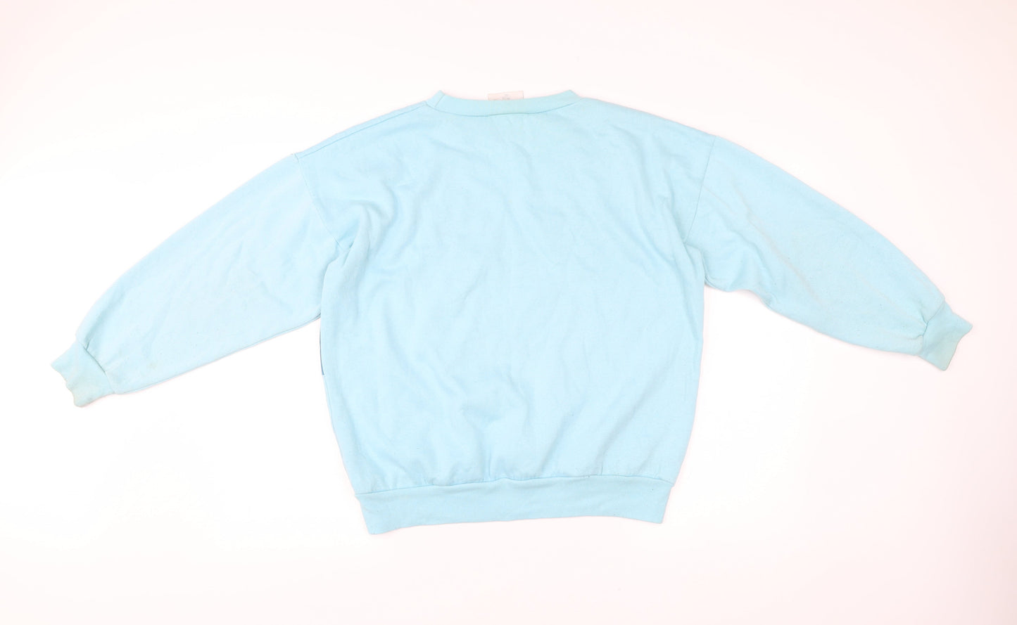 Adidas Men's Blue Crew Neck Graphic Sweatshirt Size M Vintage