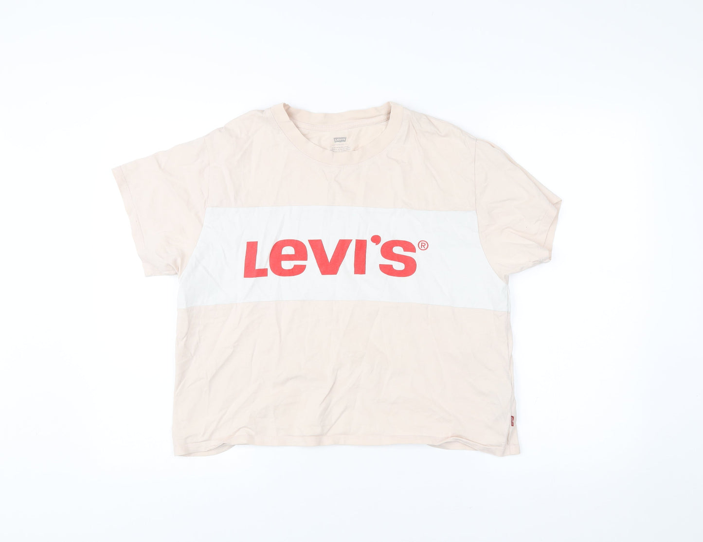 Womens UK Size M Levi's Beige Basic T-Shirt