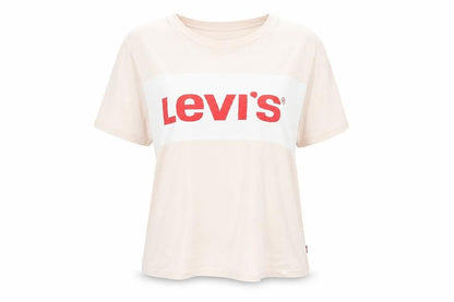 Womens UK Size M Levi's Beige Basic T-Shirt