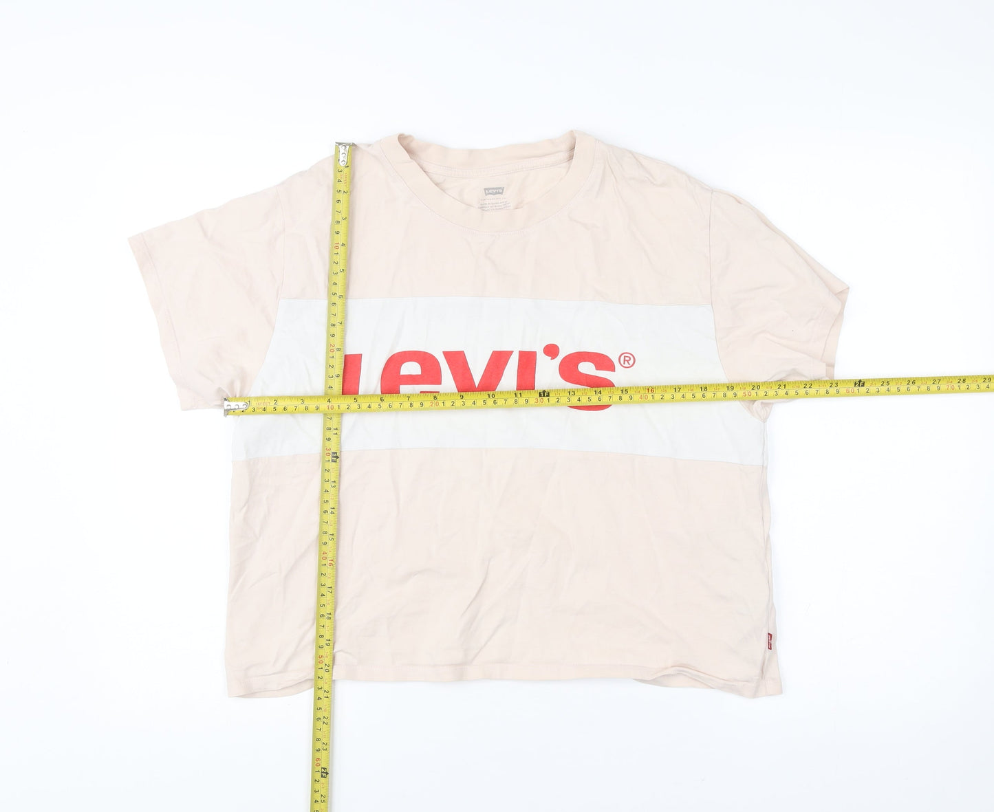 Womens UK Size M Levi's Beige Basic T-Shirt