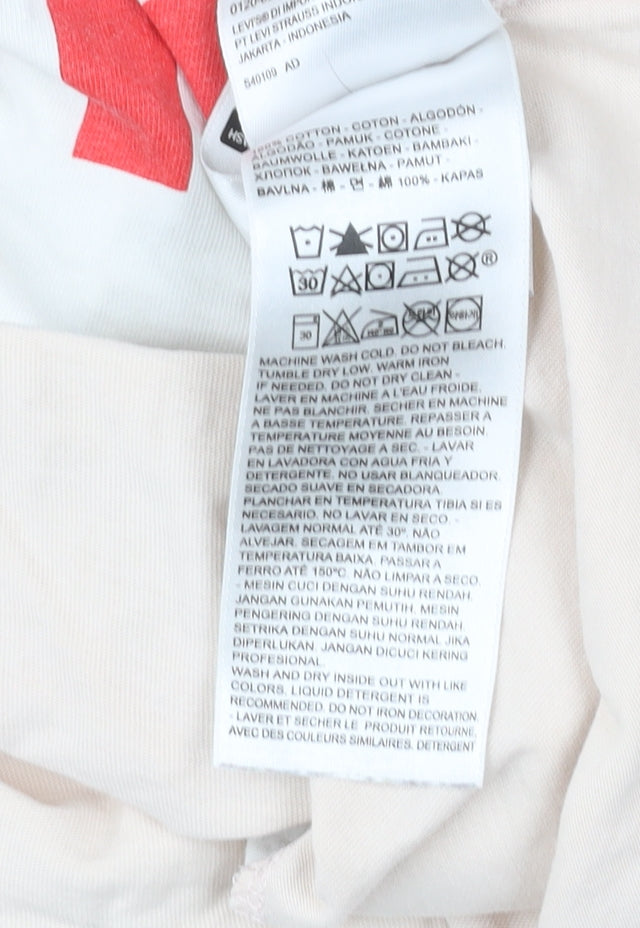 Womens UK Size M Levi's Beige Basic T-Shirt