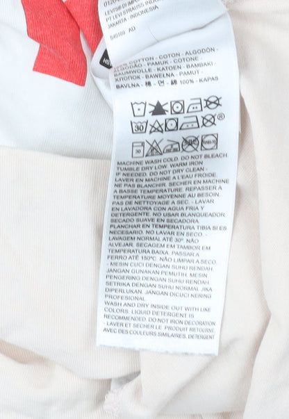 Womens UK Size M Levi's Beige Basic T-Shirt