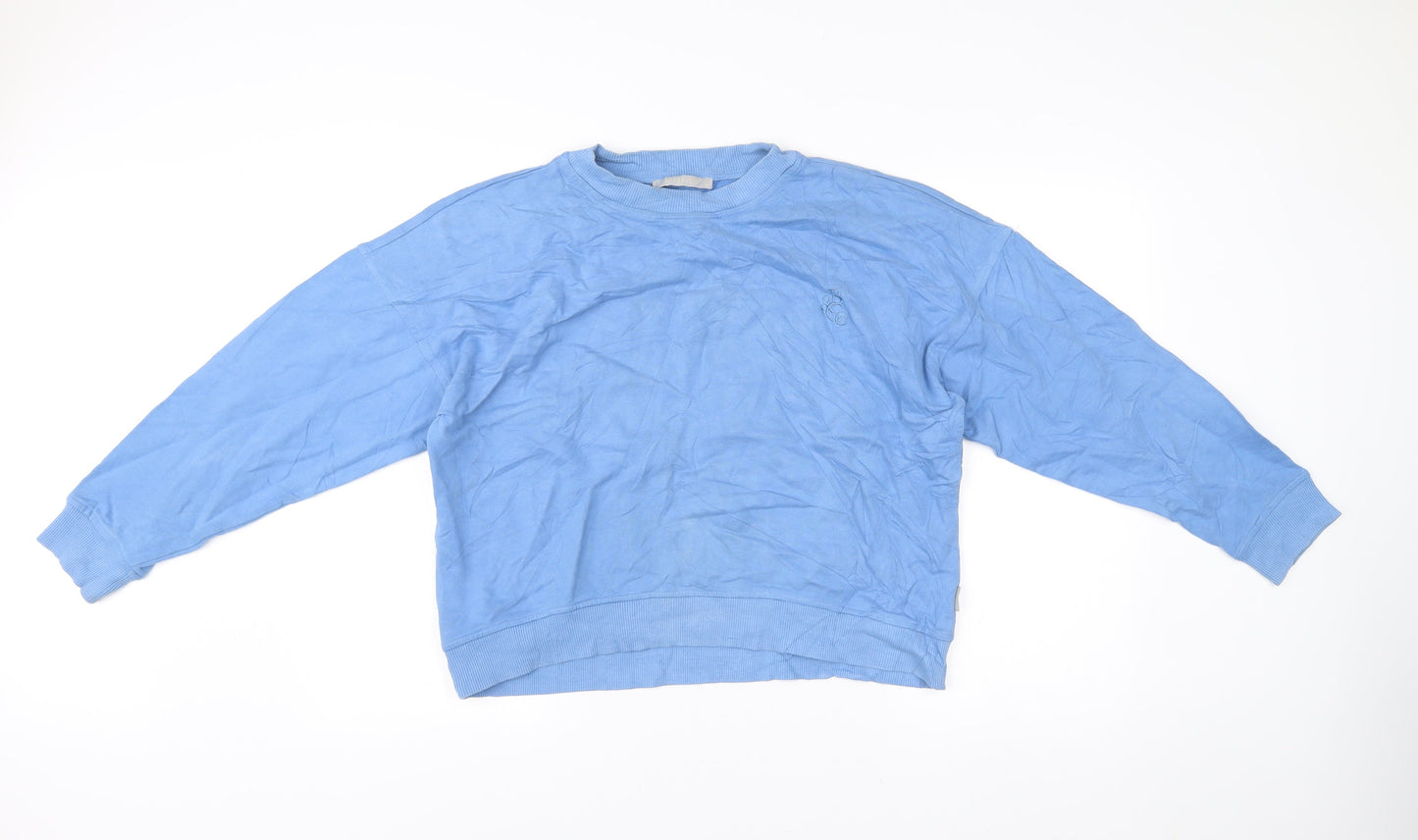 Betty & Co Women’s Blue Sweatshirt Size 12 Pullover Cotton Crew Neck