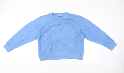 Betty & Co Women’s Blue Sweatshirt Size 12 Pullover Cotton Crew Neck