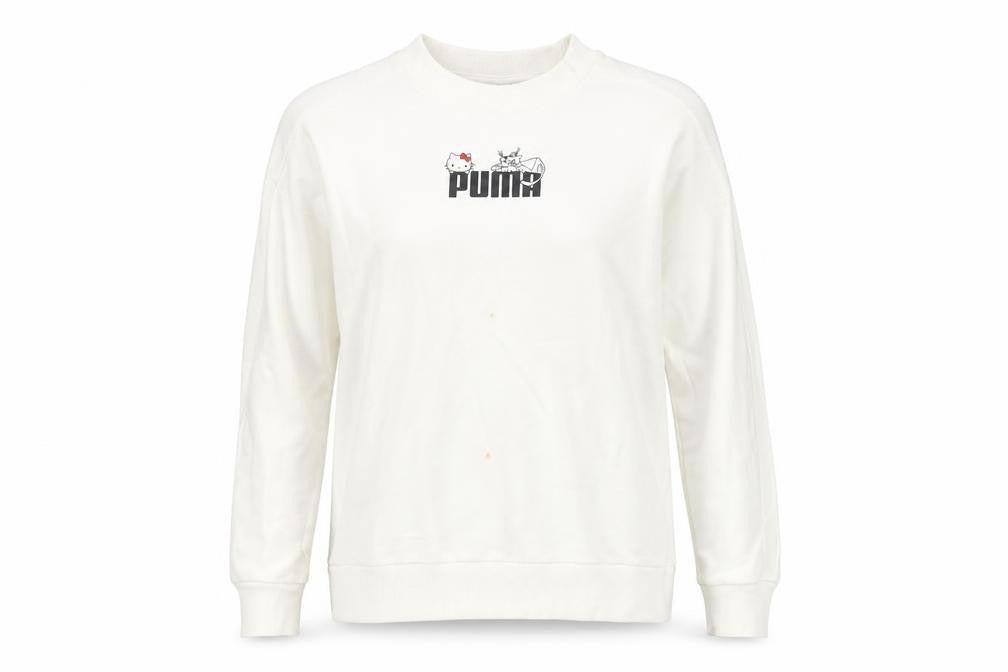 Womens UK Size S PUMA White Pullover Sweatshirt