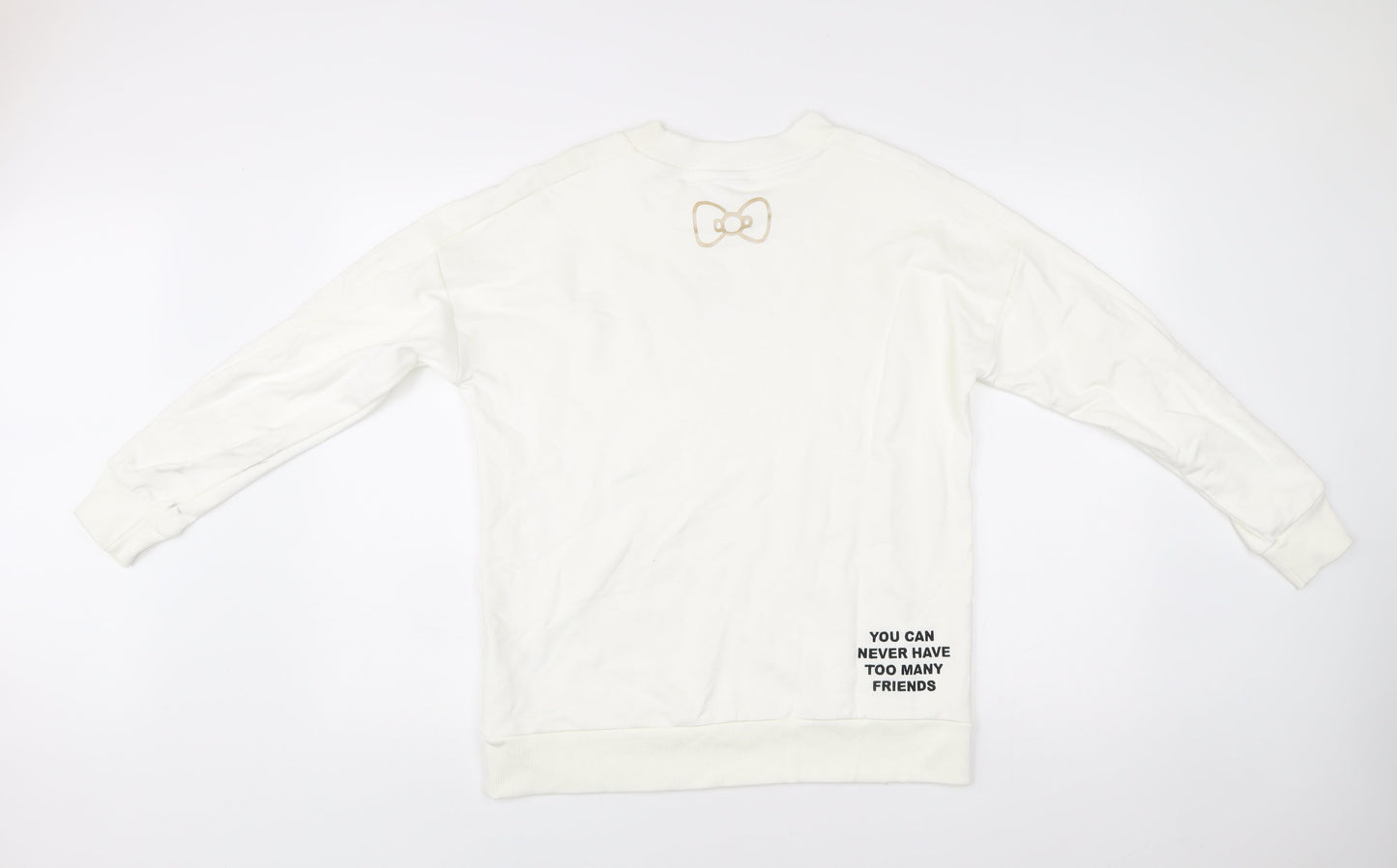 Puma Hello Kitty Womens White Sweatshirt Size S Cotton Blend