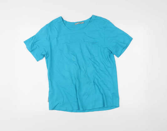 Peter Storm Womens Blue Size 12 Short Sleeve Cotton T-Shirt