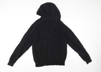 Ellesse Womens Black Hoodie UK 12 Pullover Logo Graphic Sweatshirt