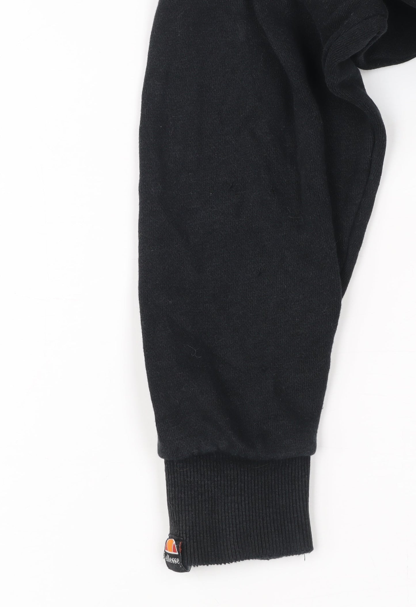 Ellesse Womens Black Hoodie UK 12 Pullover Logo Graphic Sweatshirt