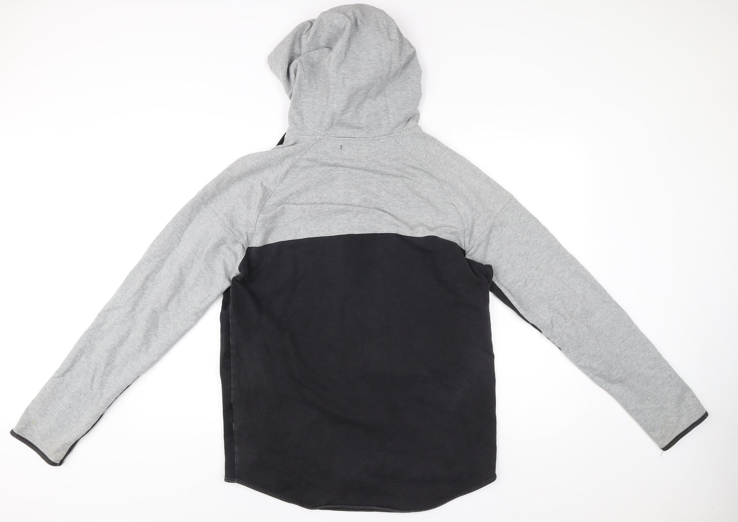 Physiq Apparel Mens Grey Black Full Zip Hoodie Size L Slim Fit Sports