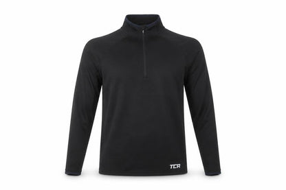 TCA Mens Black Small 1/4 Zip Sweatshirt Mock Neck Athletic Fit
