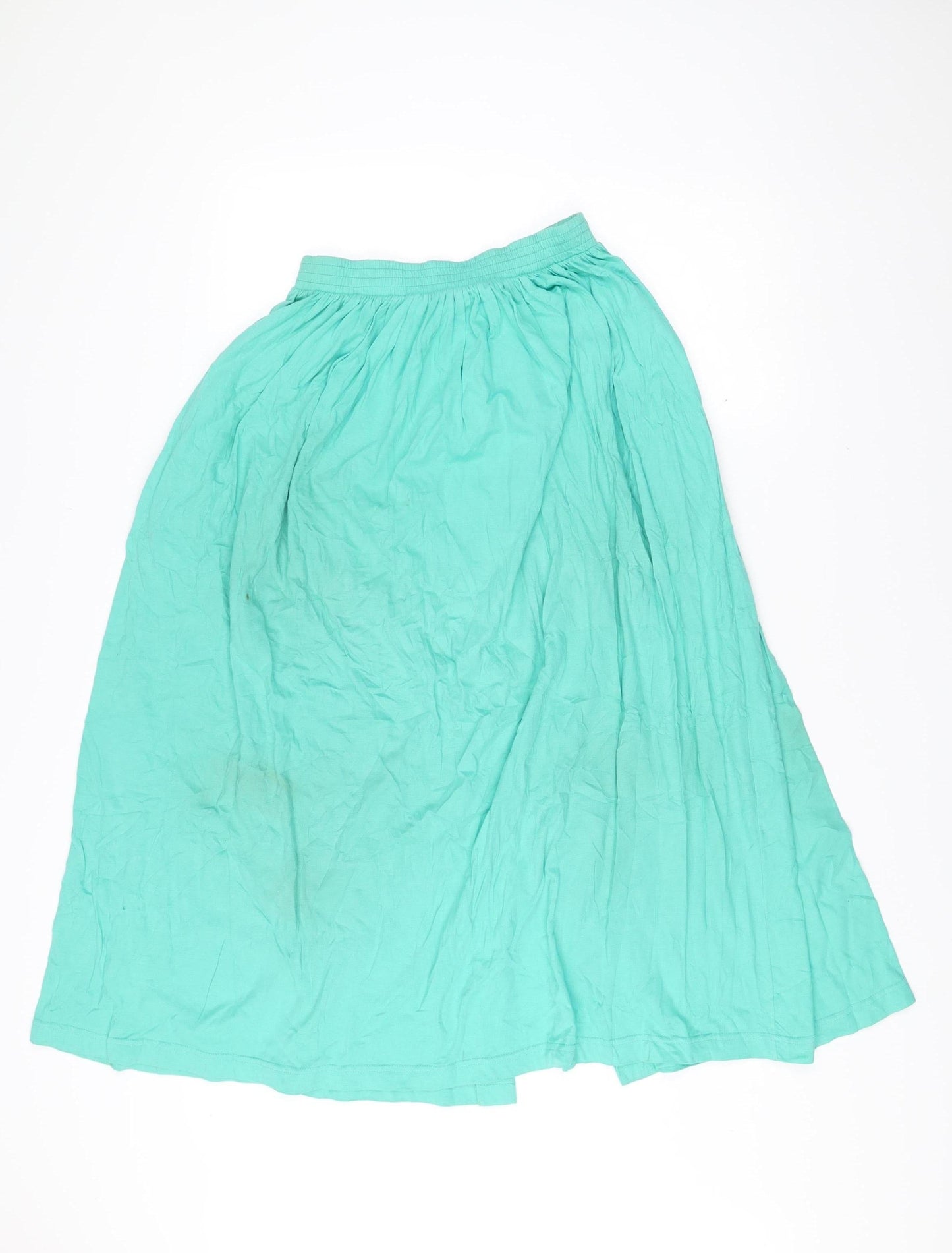 Monsoon Womens Green Cotton A-Line Skirt Size 8/10 Casual