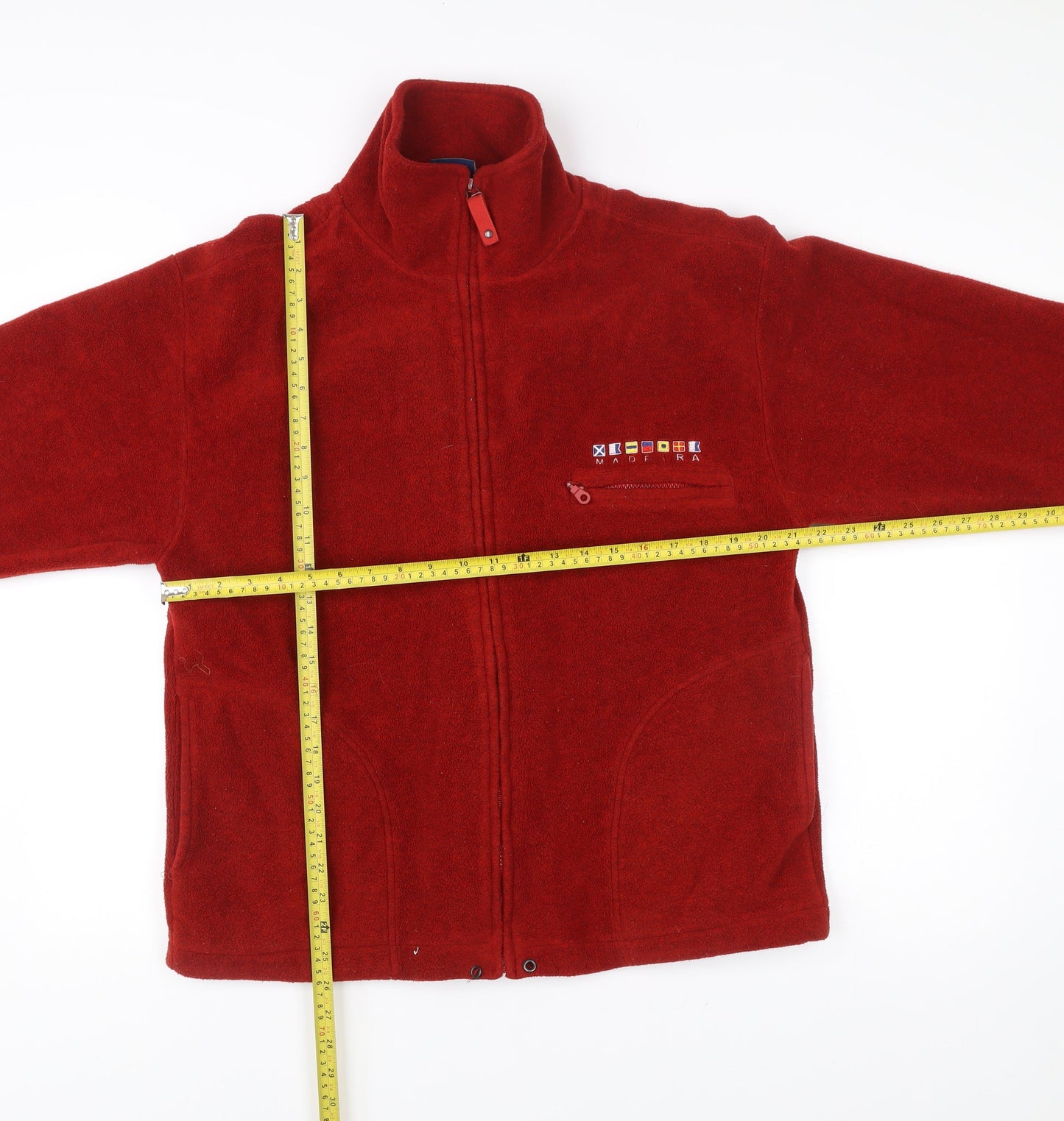 Mens UK Size S Villa Figueira Red Basic Jacket