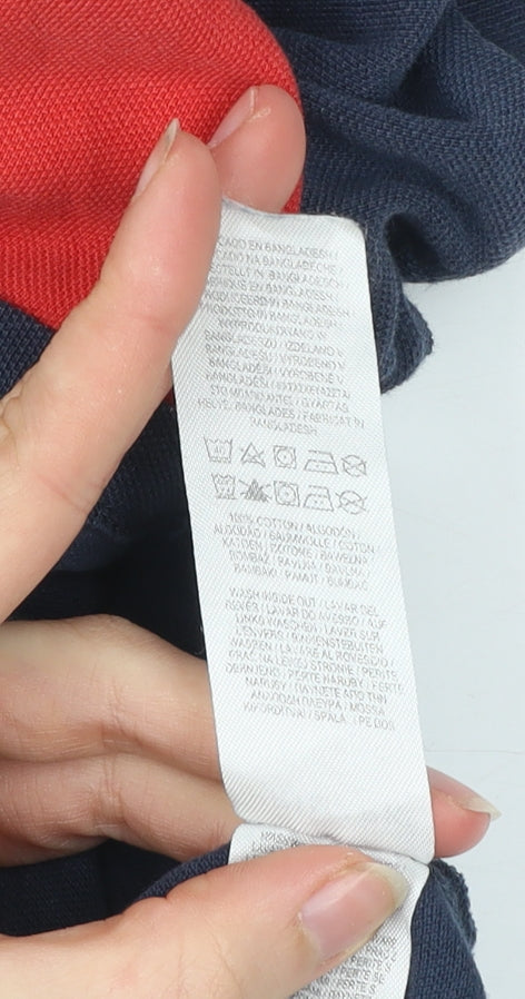 Penn x Primark Mens Navy Blue Red XL Polo Shirt Casual Sportswear