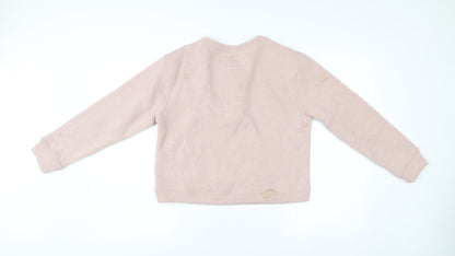 Abercrombie & Fitch Women's Pink Henley Sweatshirt Size S