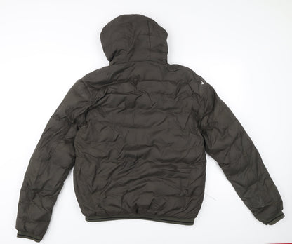 Mens UK Size L Kruze Denim Green Puffer Jacket