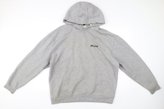 883 Police Men's Grey Pullover Hoodie Size 2XL Logo Print