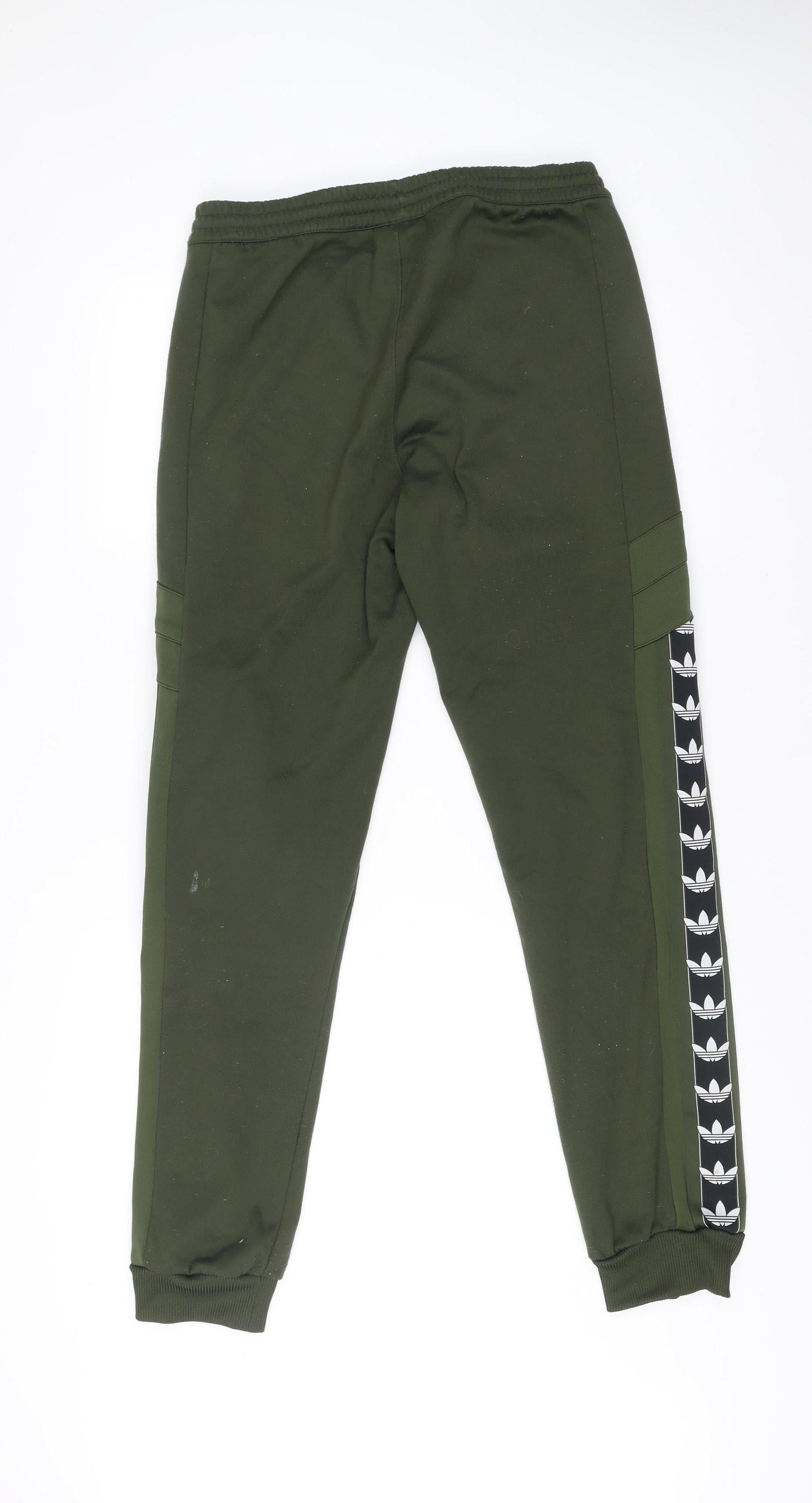 Adidas Men’s Green Jogger Track Pants M Regular Fit Tapered Fleece