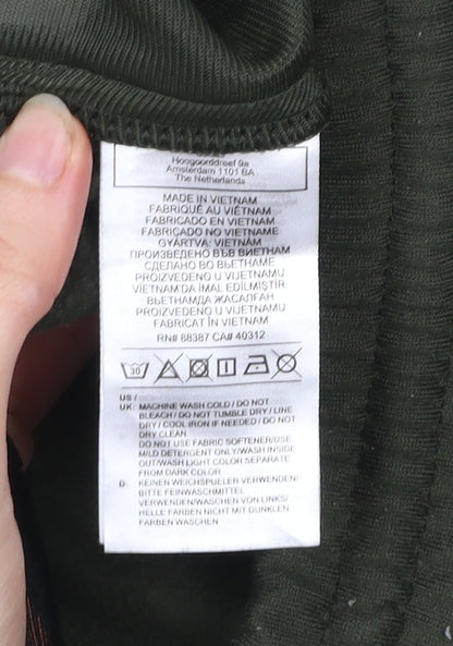 Adidas Men’s Green Jogger Track Pants M Regular Fit Tapered Fleece