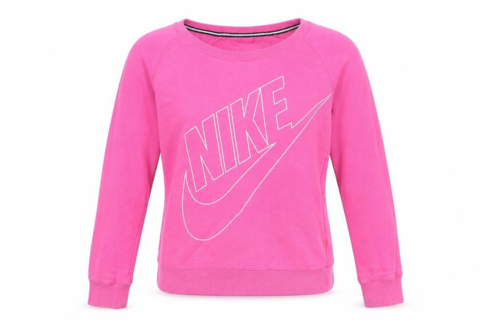 Womens UK Size S Nike Pink Pullover Sweatshirt