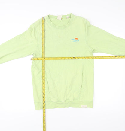 Scotch & Soda Men’s Green Cotton Pullover Sweatshirt Small Crew Neck