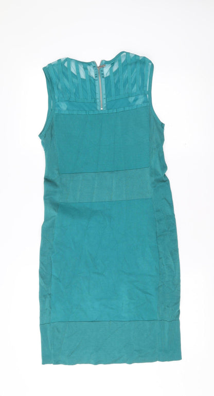 Karen Millen Women’s Green Bodycon Sleeveless Dress Size 4