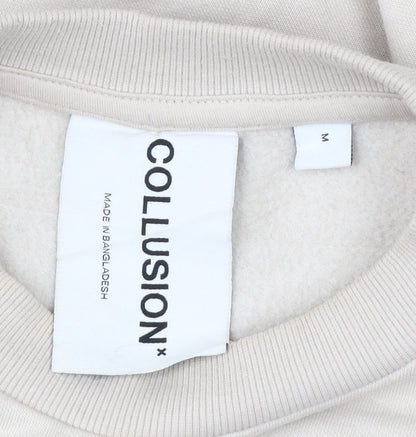 Mens UK Size M COLLUSION Beige Pullover Sweatshirt