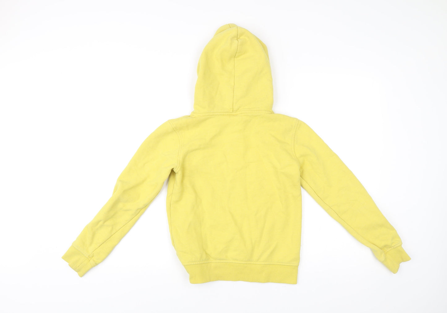 Animal Girls Yellow Pullover Hoodie 11-12Y Cotton Blend Embroidered Logo